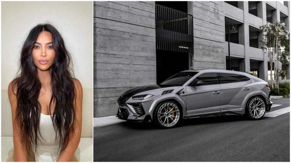 Kim Kardashian又買了輛一輛訂製款Urus當作代步車。（圖片來源/ Platinum Motorsports、Kim Kardashian）