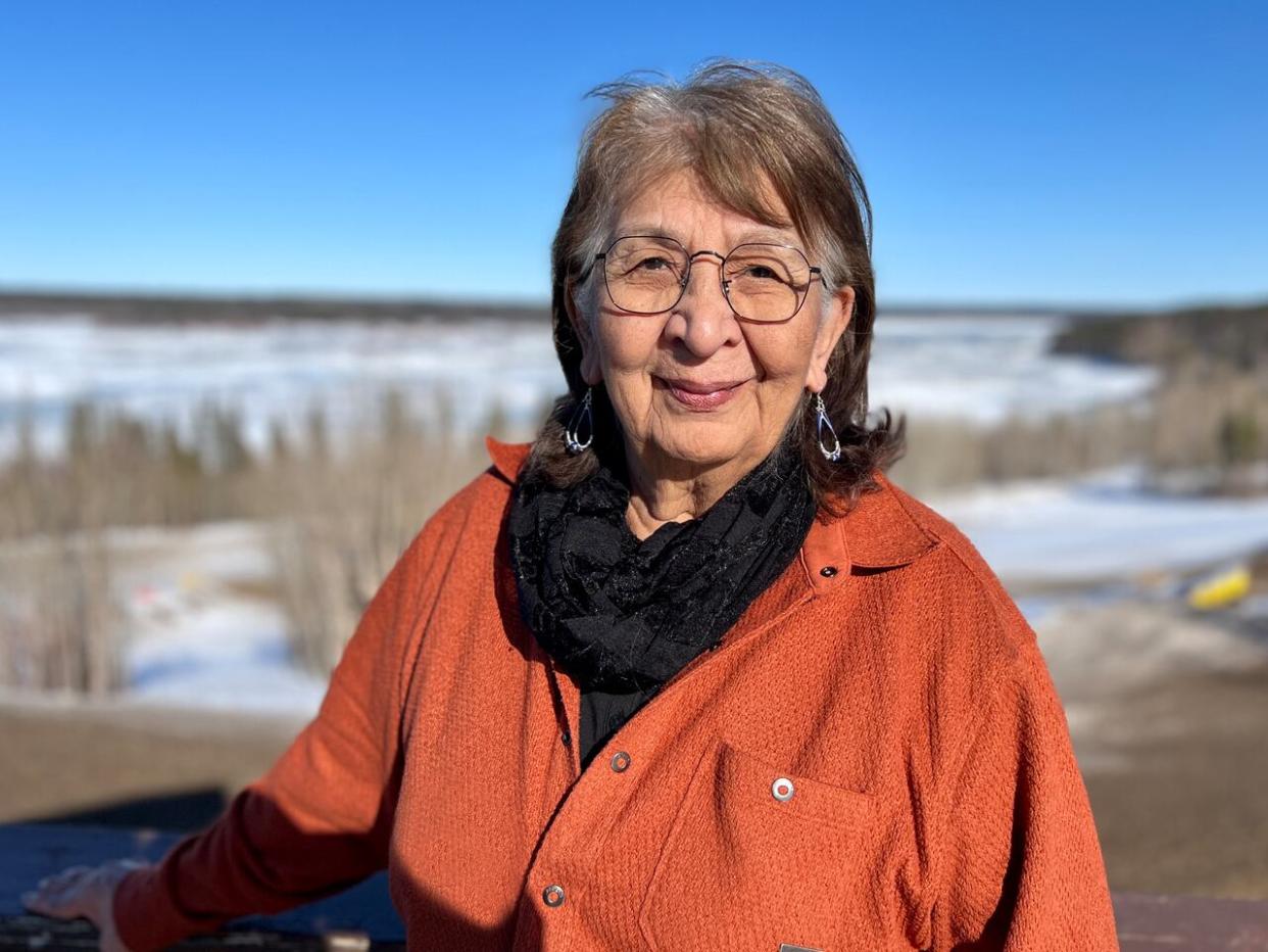 Toni Heron was elected chief of Salt River First Nation in 2022 but has not had a chance to step into the role after being suspended. (Carla Ulrich/CBC - image credit)
