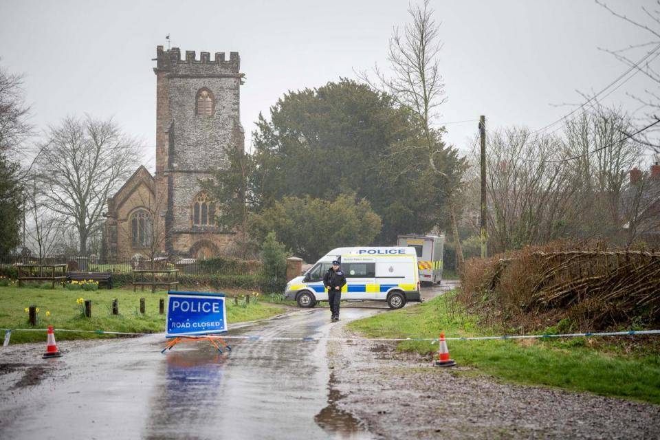 Police investigation following Mrs Purdy's death. Picture: SWNS