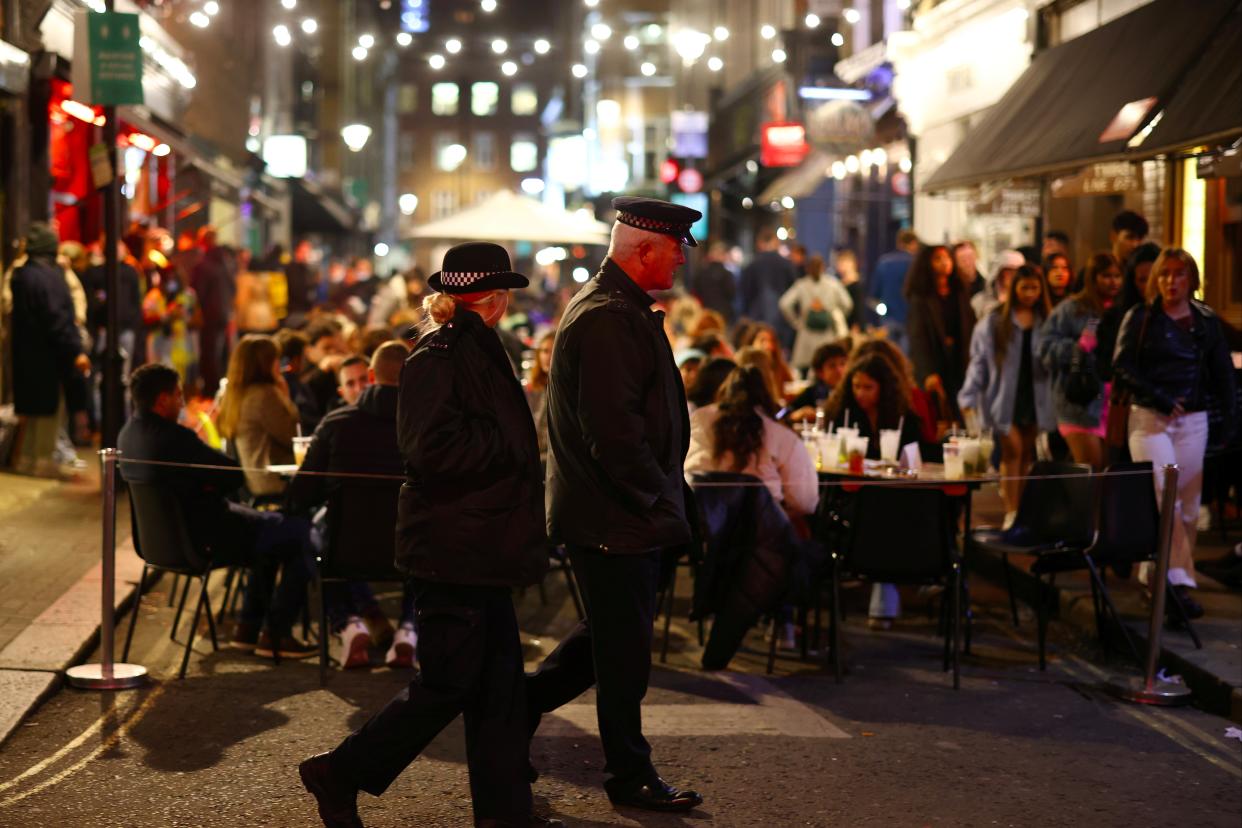 <p>Police on patrol in Soho (file image)</p> (REUTERS)