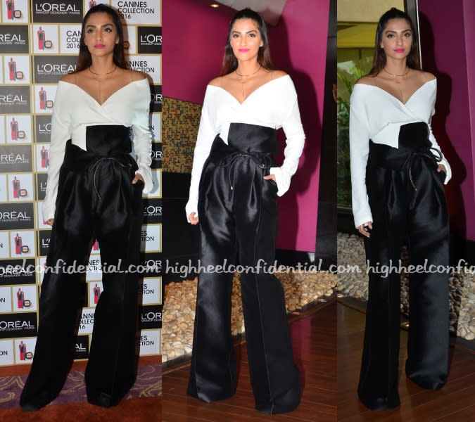 <p>At L’Oréal’s Cannes Collection unveiling, brand ambassador Sonam was seen in a white and black Diogo Miranda look. Even though am not a fan of satin pants and the fact that the pants were an inch too long, overall, the outfit made for a very striking one. Having said that though, I don’t like the […]</p><p>The post <a rel="nofollow noopener" href="http://www.highheelconfidential.com/sonam-kapoor-diogo-miranda-loreal-cannes-collection-unveiling/" target="_blank" data-ylk="slk:In Diogo Miranda;elm:context_link;itc:0;sec:content-canvas" class="link ">In Diogo Miranda</a> appeared first on <a rel="nofollow noopener" href="http://www.highheelconfidential.com" target="_blank" data-ylk="slk:High Heel Confidential;elm:context_link;itc:0;sec:content-canvas" class="link ">High Heel Confidential</a>.</p>