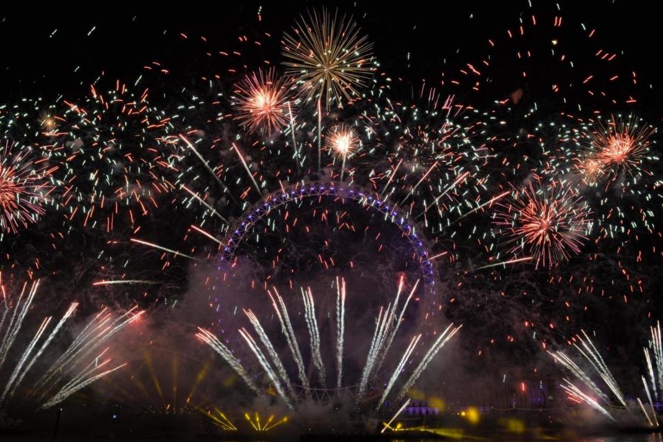 New Year's Eve fireworks in London. (PA Archive/PA Images)