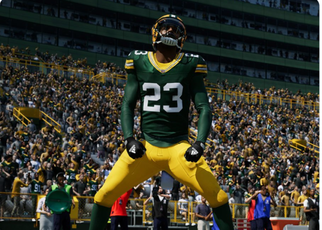 This rendering of Packers CB Jaire Alexander from 'Madden NFL 24