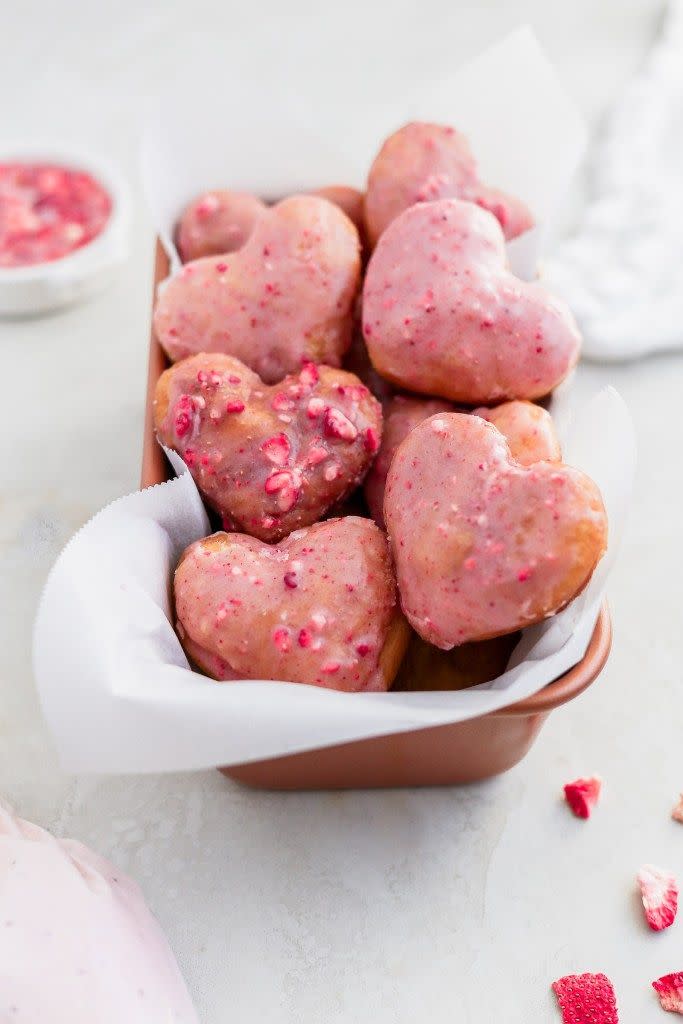 Strawberry Heart Donuts