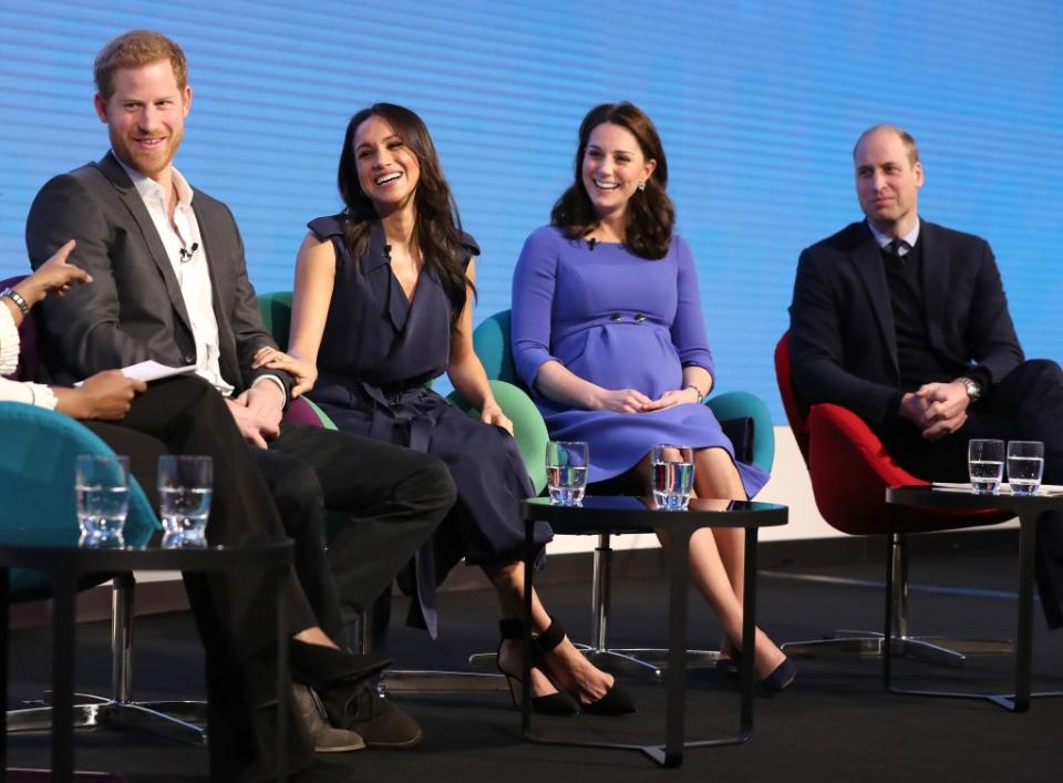 Kate Middleton (second from right) recently shared a photo of herself and her children that caused fans to spot many editing mistakes. Getty Images