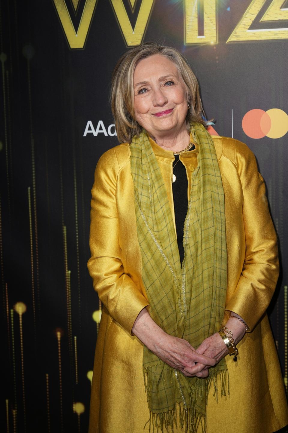 Hillary Clinton at the opening night of 'The Wiz' in New York City on April 17.