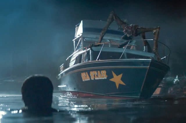 <p>Paramount Pictures</p> A Death Angel on a boat in 'A Quiet Place Part II'