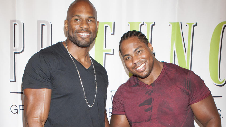 Shad Gaspard and JTG, pictured here at an event in Los Angeles in 2014.