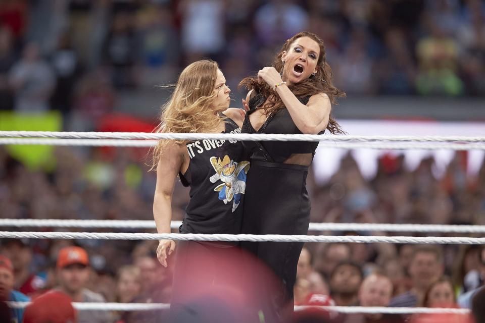 Ronda Rousey Makes First WrestleMania Debut & Gets Inducted into UFC Hall of Fame