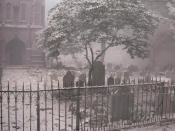 <p>Ash covers gravestones in Trinity Church on Sept. 11, 2001, after the attacks on the nearby World Trade Center towers in New York. These pictures were shot by John Labriola, who had an office on the 71st floor of one of the buildings. He escaped with no injuries. (Photo: John Labriola/AP) </p>