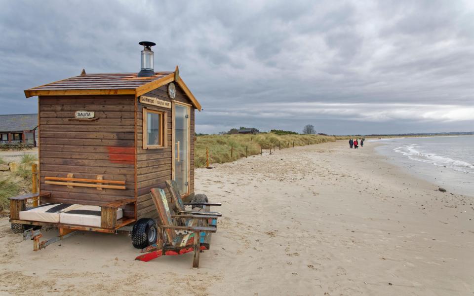 Beach saunas can be found everywhere from Dorset to Yorkshire.