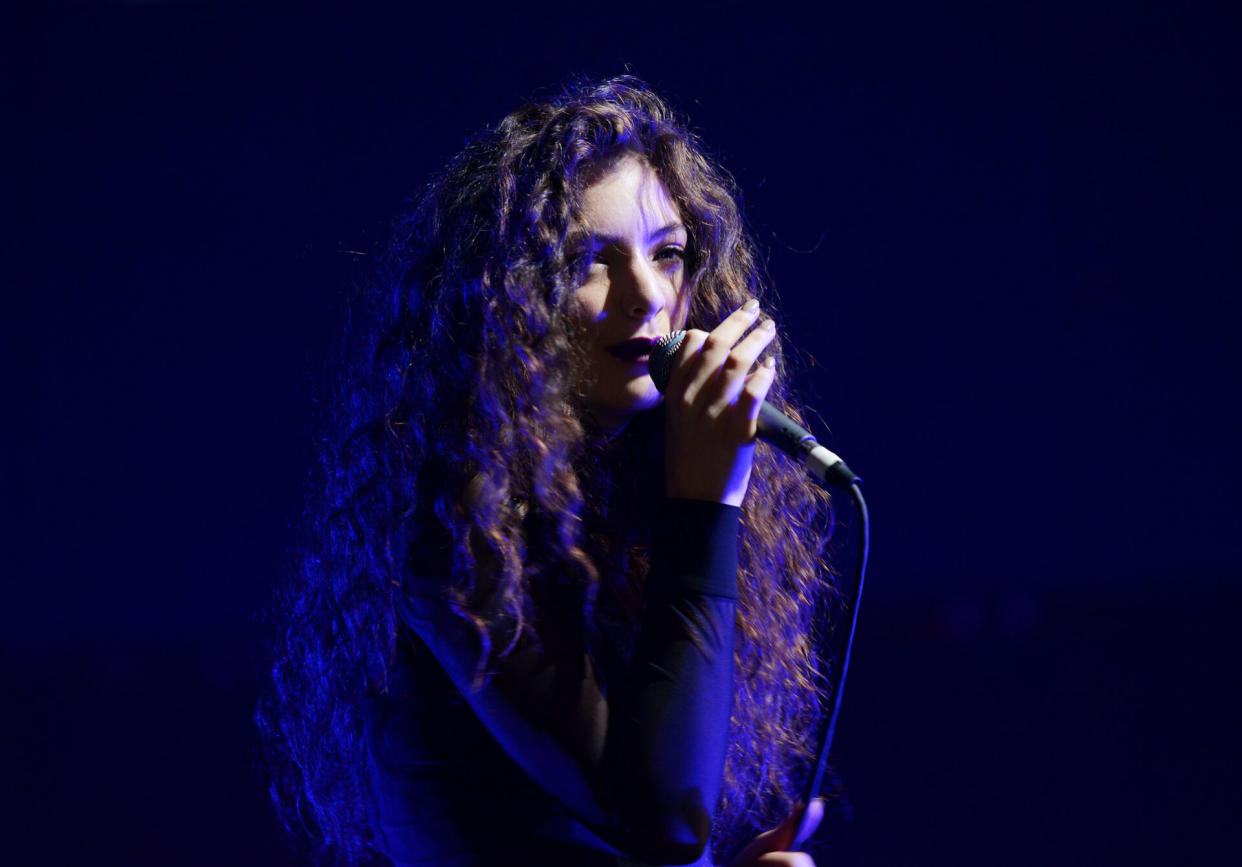 Lorde aka Ella Maria Lani Yelich-O'Connor performs during The 24th Annual KROQ Almost Acoustic Christmas at The Shrine Auditorium on December 8, 2013 in Los Angeles, California. (Photo by C Flanigan/WireImage)