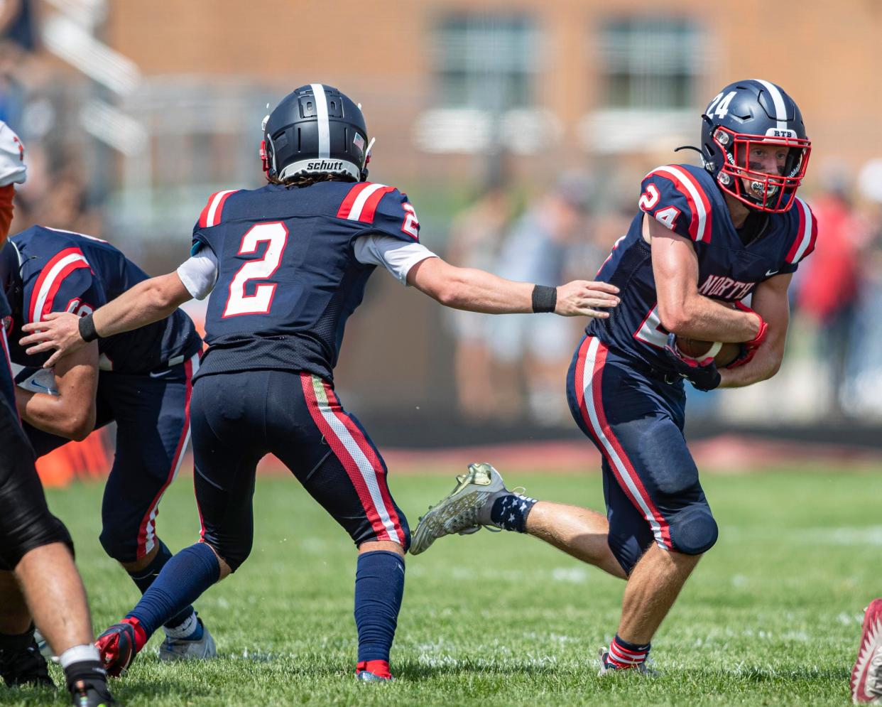 Belvidere North's Joseph Brown runs the ball against Freeport on Saturday, Aug. 27, 2022, at Belvidere North High School in Belvidere.