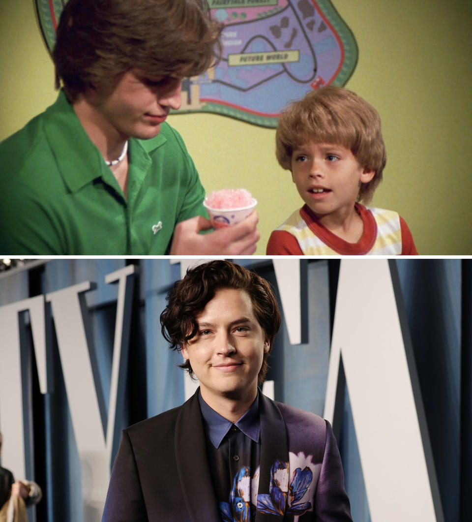 Cole as a little kid and as an adult