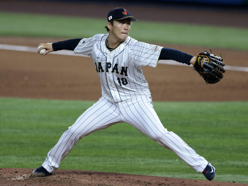 日籍強投山本由伸最終選擇加盟洛杉磯道奇隊。（MLB Photo by Christopher Pasatieri/Getty Images）