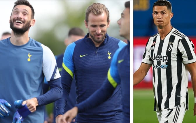 Harry Kane (left) is staying at Spurs - could Cristiano Ronaldo (right) now join Man City? - GETTY IMAGES