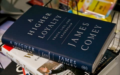 Mr Comey's memoir is published on Tuesday - Credit: AP