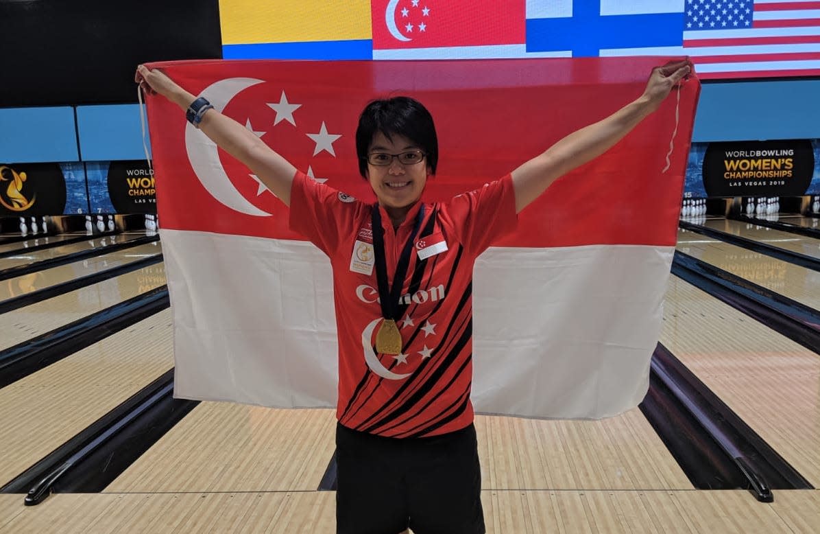 Singapore bowler Cherie Tan wins gold at World Bowling Women's Championships. (PHOTO: Singapore Bowling Federation)