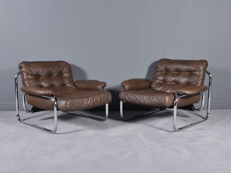 Troligen Leather Lounge Chairs (1970s)