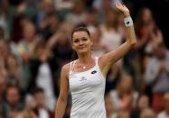 Britain Tennis - Wimbledon - All England Lawn Tennis & Croquet Club, Wimbledon, England - 29/6/16 Poland's Agnieszka Radwanska celebrates winning her match against Ukraine's Kateryna Kozlova REUTERS/Tony O'Brien