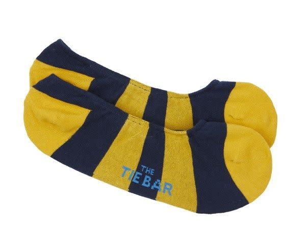 Varsity Stripe No-Show Yellow Gold Dress Socks