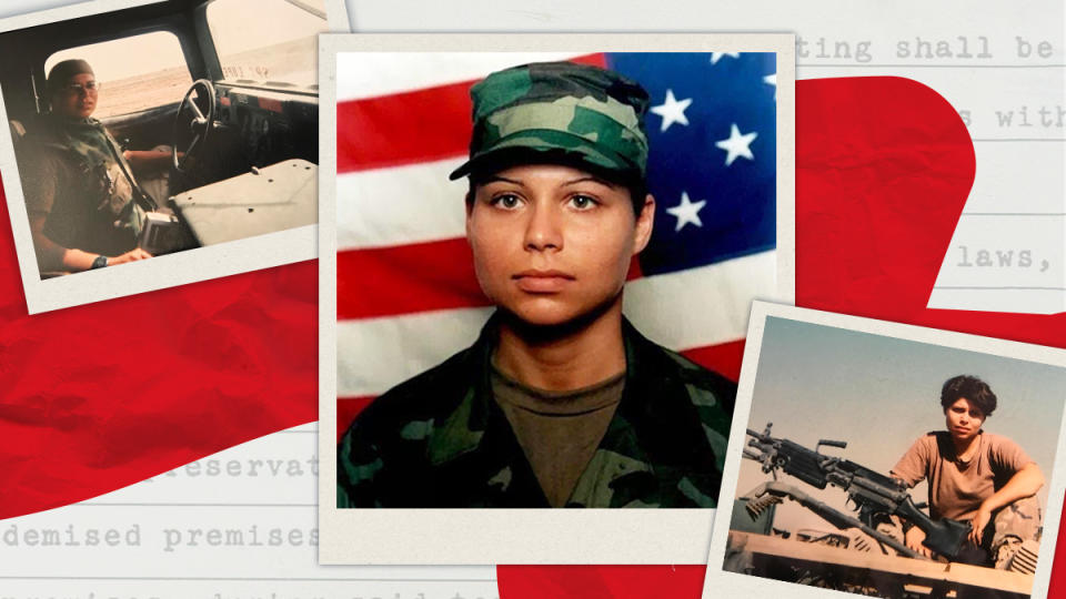 Combat veteran Angie Lupe served in the U.S. Armed Forces for six years before she was honorably discharged in 2005. Image: Yahoo Creative Studios