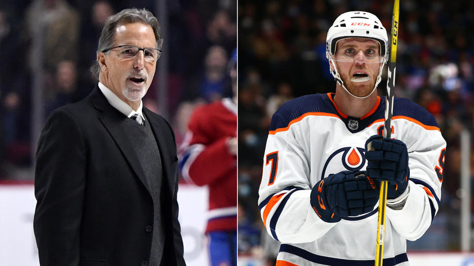 Connor McDavid appeared to take a shot back at John Tortorella on Thursday. (Photos via Getty.