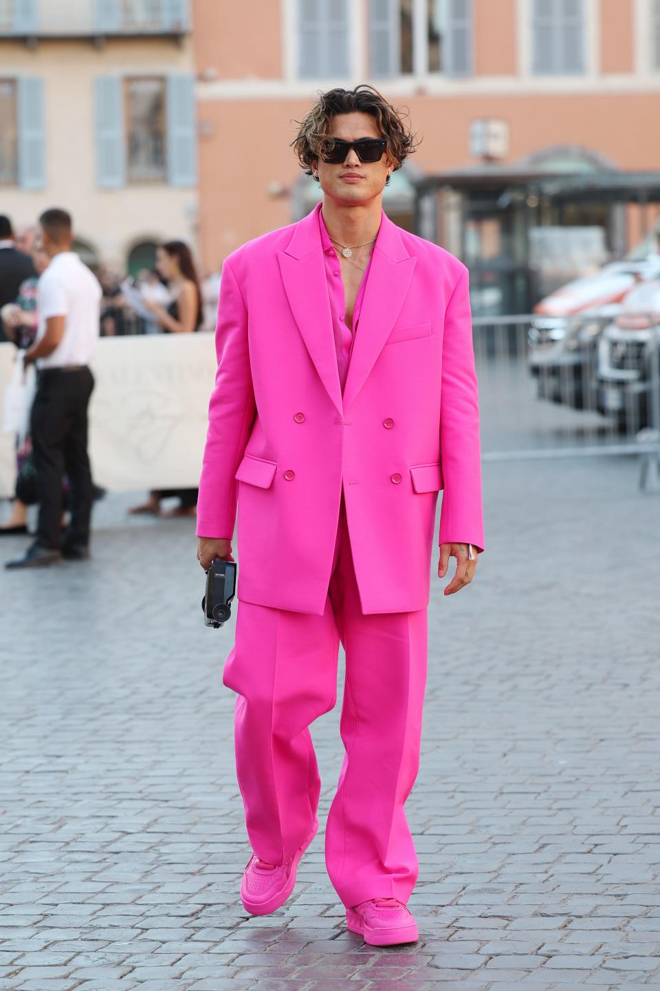 Valentino's signature hot pink looks absolutely killer in sneaker form.