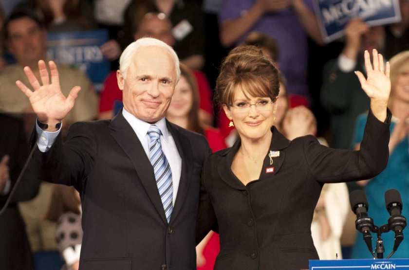 The HBO film "Game Change" starred Moore as polarizing Alaska Gov. Sarah Palin, with Ed Harris, left, playing 2008 presidential hopeful John McCain.