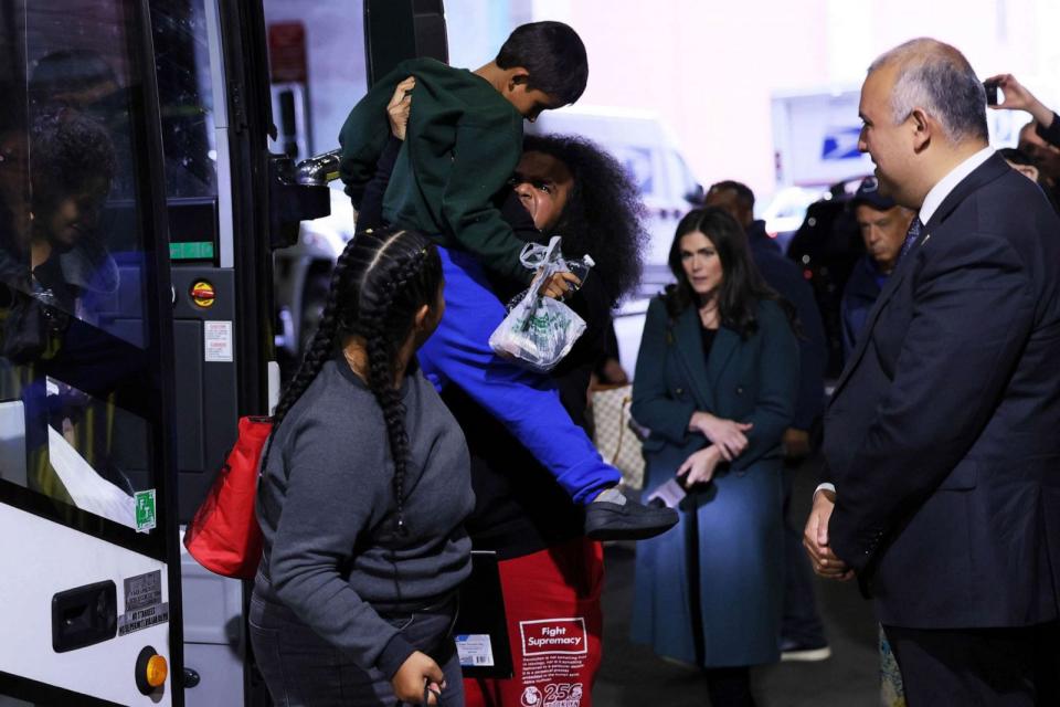 PHOTO: FILE - Asylum seekers arrive at Port Authority, May 3, 2023, in New York City. (Michael M. Santiago/Getty Images, FILE)