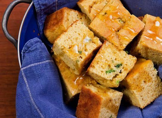 Jazz up the classic cornbread with chopped jalapenos for a bit of bite. Vary the colors with a combination of red and green chiles.    <strong>Get the Recipe for <a href="http://www.huffingtonpost.com/2011/10/27/jalapeno-corn-bread_n_1057370.html" target="_hplink">Jalapeno Corn Bread</a>  </strong>      