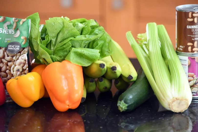 Steffan said he finds it helpful to 'eat the rainbow', so a variety of different coloured foods