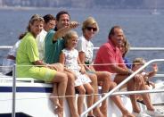 <p>It's a whole gang of royalty! This star-studded clan all took a vacation together, along with their children in 1990. Who's there? Along with Charles and Diana, Princess Elena of Spain, Queen Anne-Marie of Greece, former King Constantine of Greece, Princess Theodora of Greece, Queen Sophia of Spain, and King Juan Carlos of Spain were all invited on the trip to these Spanish islands. </p>