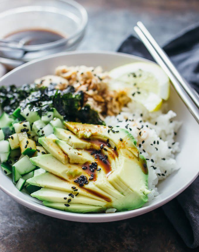 Salmon Roll Sushi Bowl