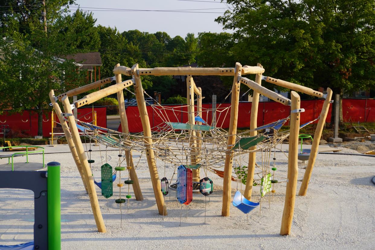 Templeton Elementary School's new playground includes swings, slides and carousels designed to be accessible to all children.