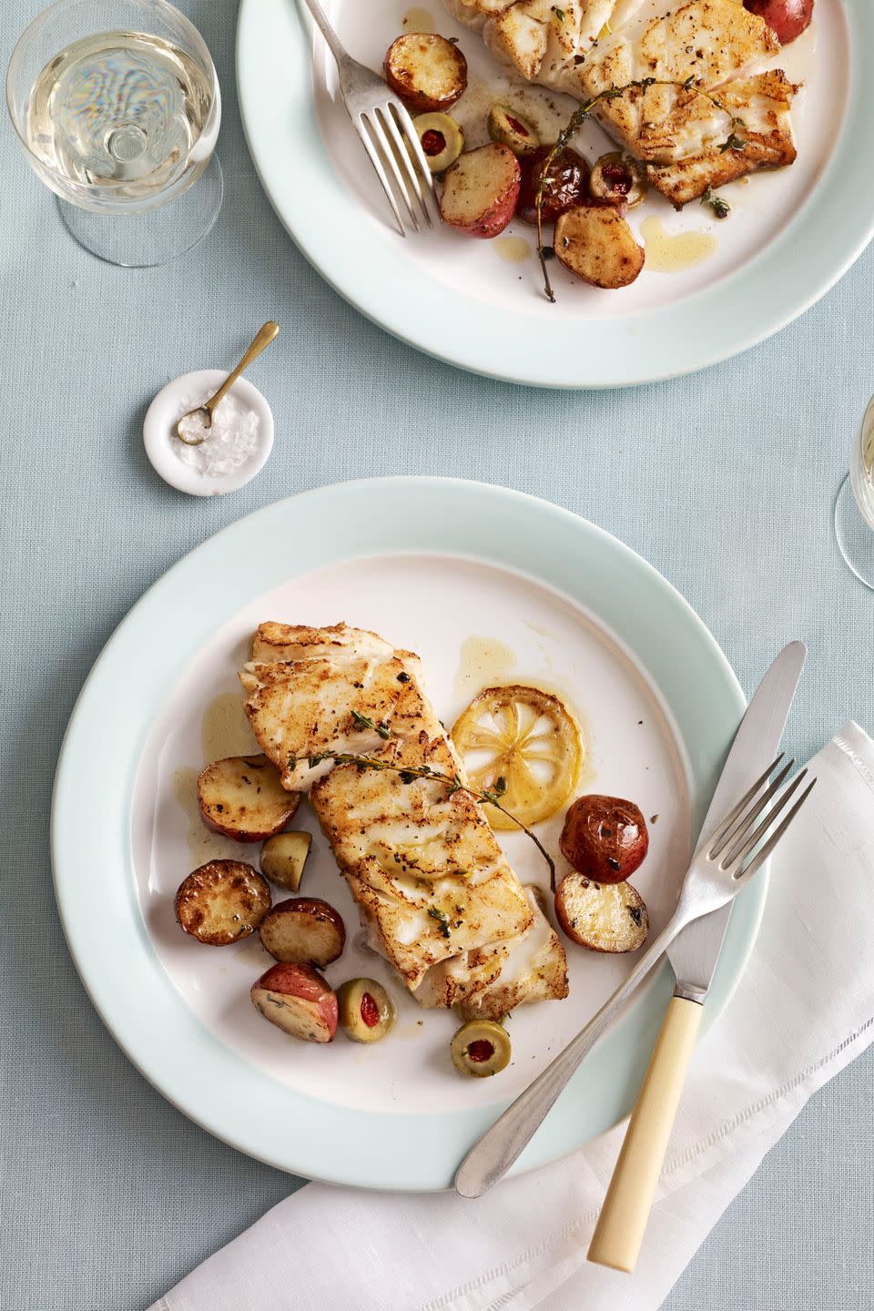 Roasted Cod With Olives and Lemon