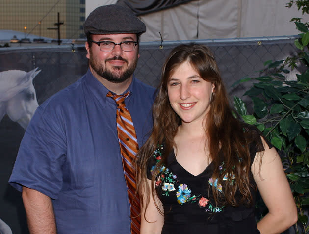 Mayim Bialik and husband Michael Stone during Opening Night of "Cavalia" - Arrivals at Big Top in Glendale in Glendale, California, United States. (Photo by Gregg DeGuire/WireImage for BWR Public Relations)