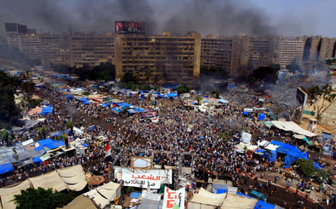 Egyptian forces killed hundreds of protesters in August 2013 - Credit: EPA/AHMED YOUSSEF