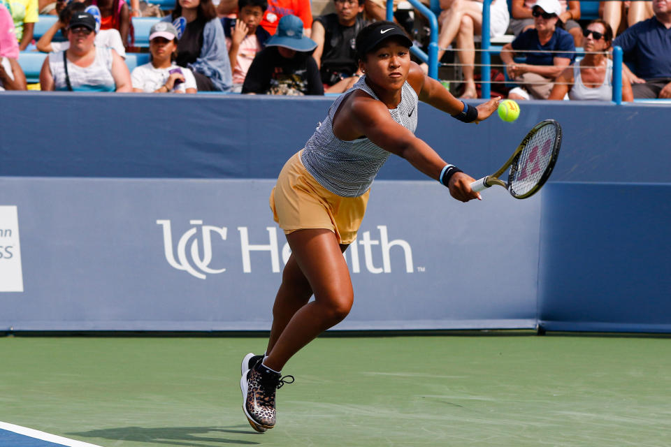 Naomi Osaka plays during Day 5 of the 2019 Western and Southern Open. - Credit: EL/Capital Pictures / MEGA