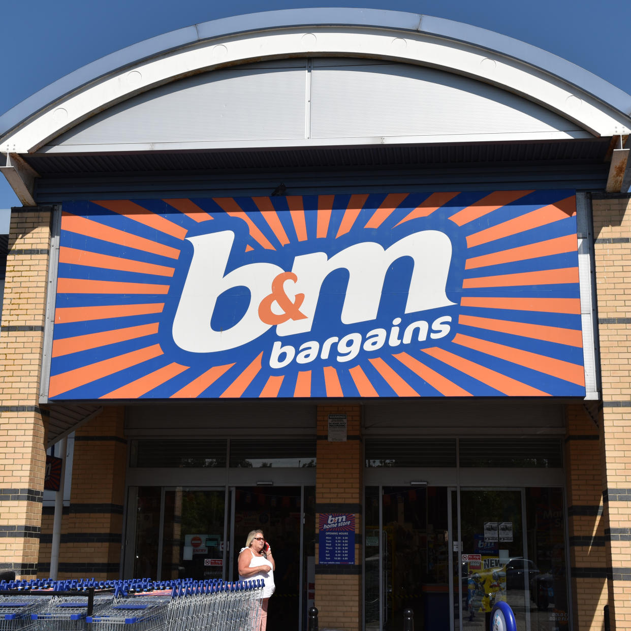 SOUTHEND ON SEA, ENGLAND - JULY 03: A general view of a B&M (BandM) discount retail outlet store on July 3, 2018 in Southend on Sea, England. (Photo by John Keeble/Getty Images)