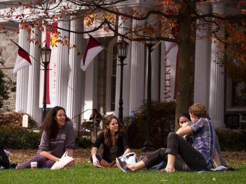 Swarthmore students chatting