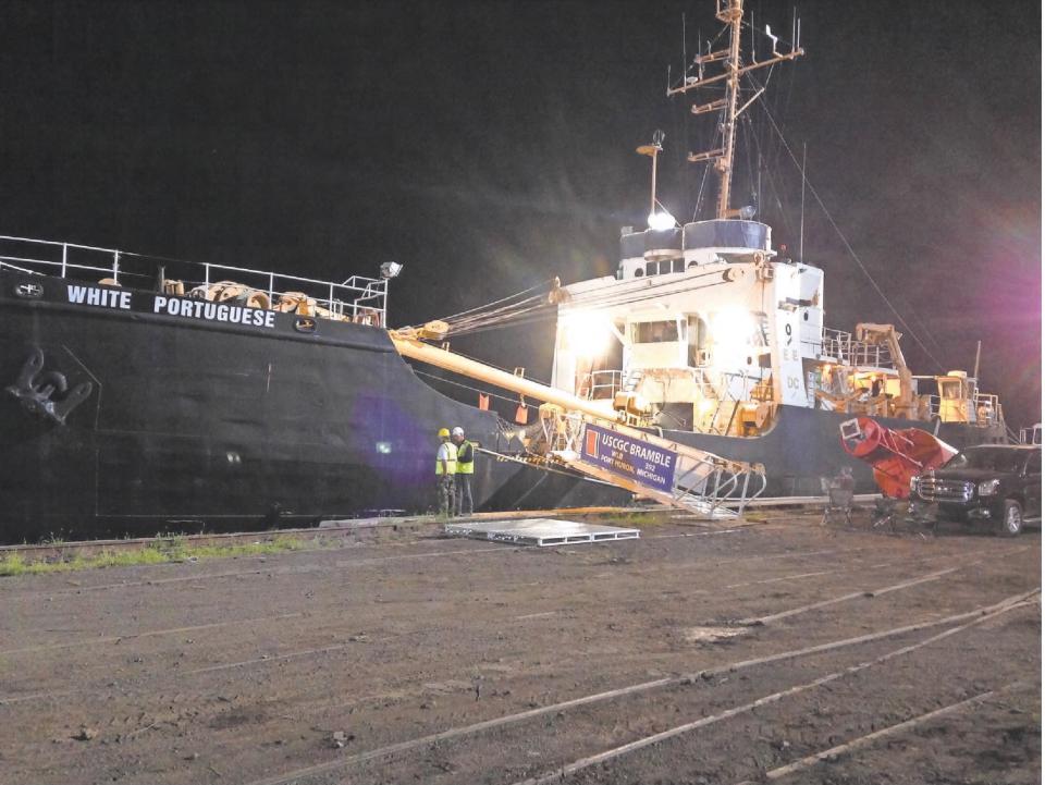 The then-retired U.S. Coast Guard cutter Bramble played a role in the movie "Batman v Superman: Dawn of Justice."