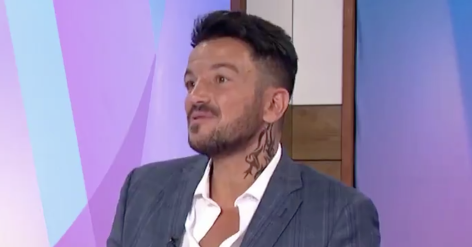 Peter Andre explained it was a fake tattoo during an appearance on 'Loose Women'. (ITV)