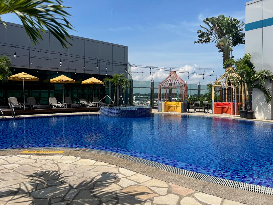 Changi airport's airside pool at the Aerotel in terminal 1.