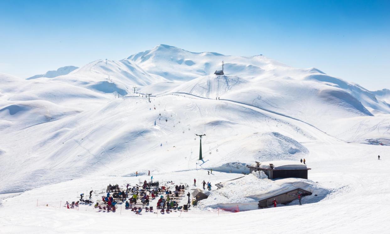 <span>The Vogel ski area is notable for its discreet facilities and natural feel.</span><span>Photograph: Matej Kastelic/Alamy</span>