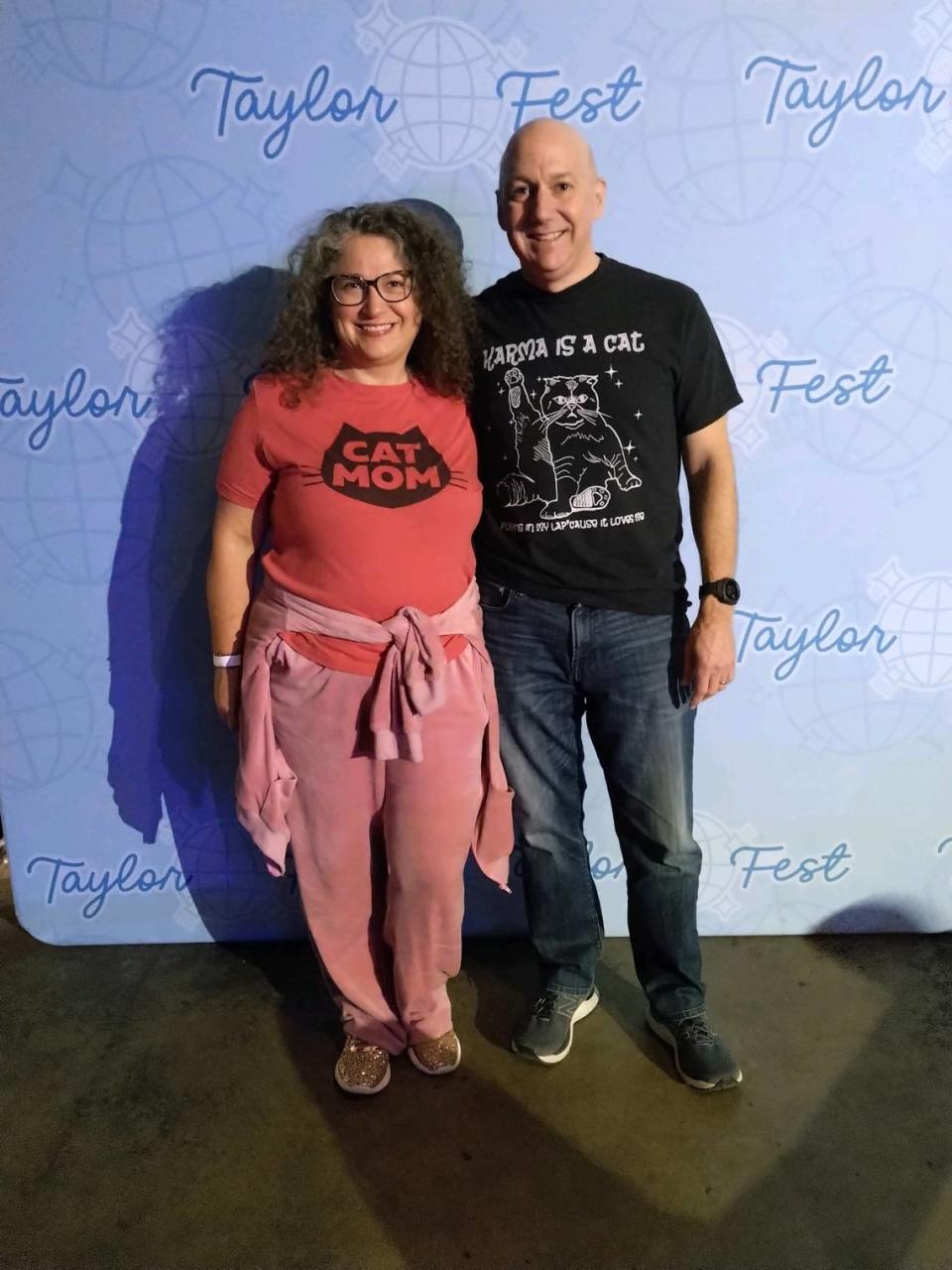 University of Kansas sociology professor Brian Donovan, and his wife, Natalie Donovan, have tickets to one of Taylor Swift’s July concerts in Kansas City. She’s going to wear a custom dress decorated with images of Swift’s cats.