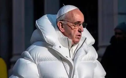 Photos of the Pope seemingly wearing a white puffer jacket were created using AI tool Midjourney - Pablo Xavier