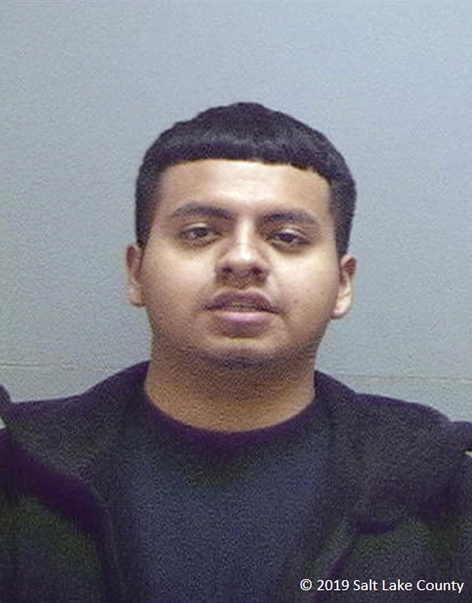 This undated photo released by the Salt Lake County Sheriff's Office shows Jorge Crecencio-Gonzalez. Utah police have arrested two people, Crecencio-Gonzalez and Jesus J. Payan-Mendoza, both 19, in connection with a suburban Salt Lake City mall shooting that sent hundreds of panicked shoppers into the streets. (Salt Lake County Sheriff's Office via AP)