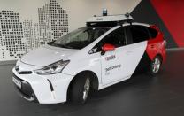 A view shows a self-driving car tested by Yandex company in Moscow