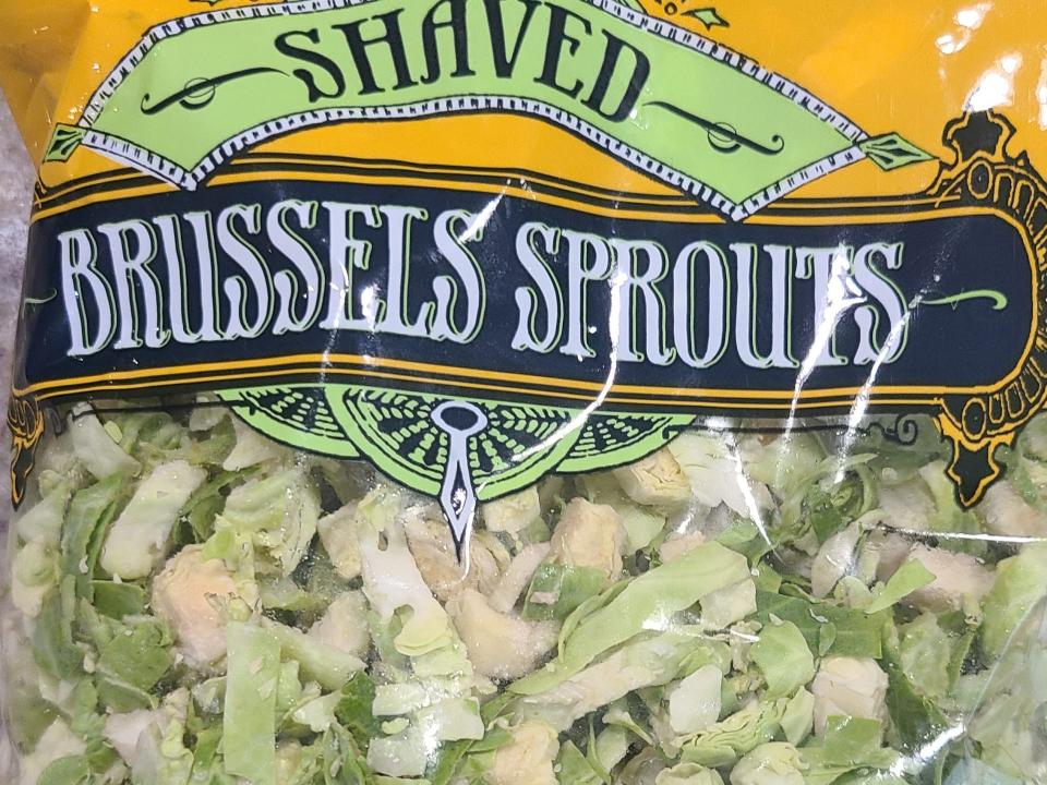 a bag of trader joes shaved brussels sprouts